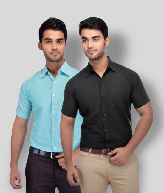 DESHBANDHU DBK - Multicolor Cotton Regular Fit Mens Formal Shirt (Pack of 2) - None