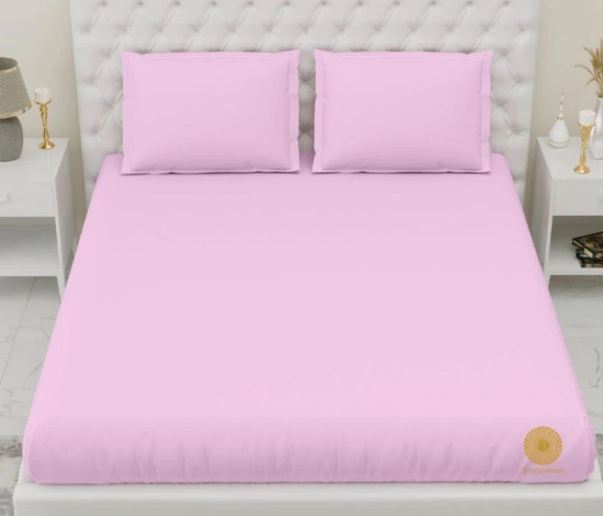 100% Cotton Premium Bedsheet 300 TC-Pink