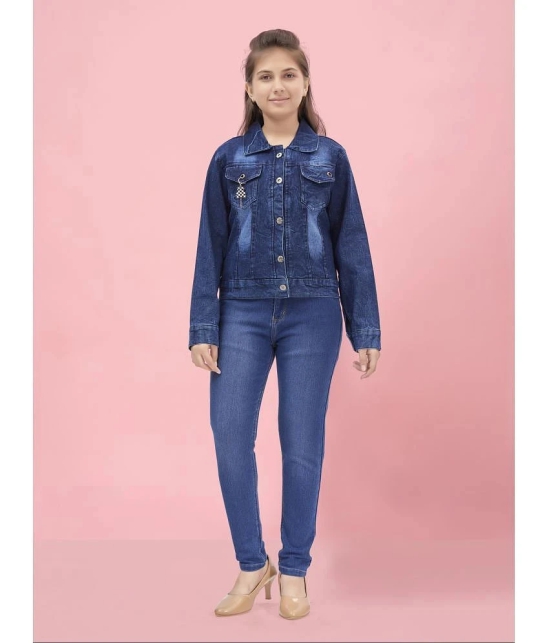 Aarika Navy Blue Denim Girls Denim Jackets ( Pack of 1 ) - None