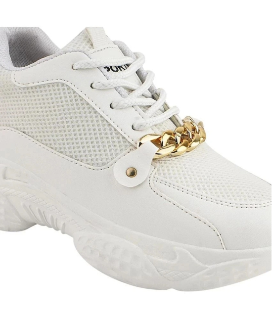 Shoetopia White Womens Sneakers - None