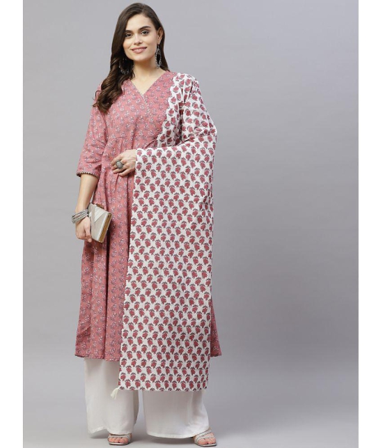 miravan - Pink Cotton Women's Angrakha Kurti ( Pack of 1 ) - None