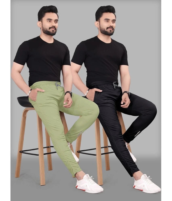 Gazal Fashions - Multicolor Polyester Mens Trackpants ( Pack of 2 ) - None