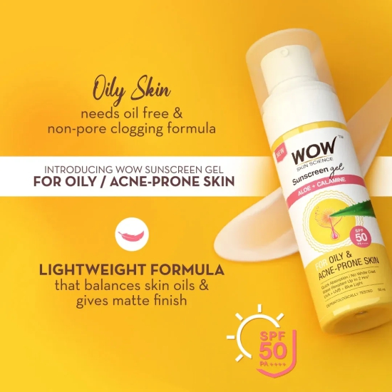 Sunscreen Gel For Oily & Acne Prone Skin | Spf 50 Pa++++ | Lightweight & Quick Absorbing - 50 Ml