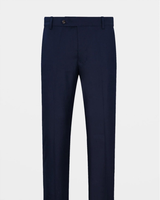 Navy Normal Fit Trousers-30