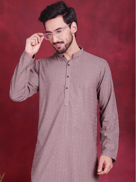 Sequins Chikankari Kurtas-XXL / Grey