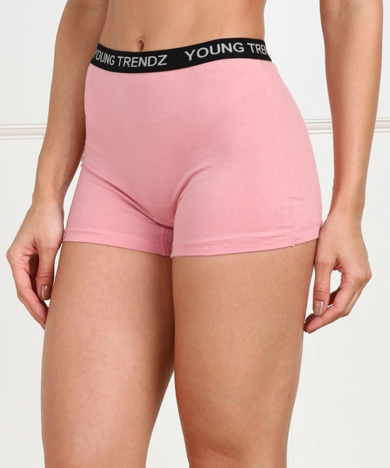 Young trendz Women Boy Short Pink Panty-S / Pink