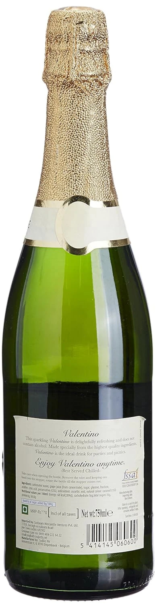 Valentino Sparkling White Grape Juice 7, 1 Pc