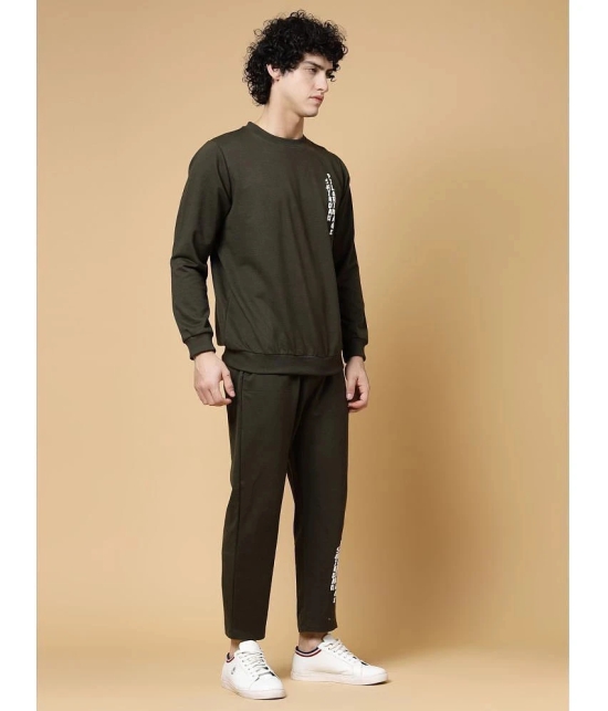 Rigo Green Cotton Regular Fit Mens Tracksuit ( Pack of 1 ) - None