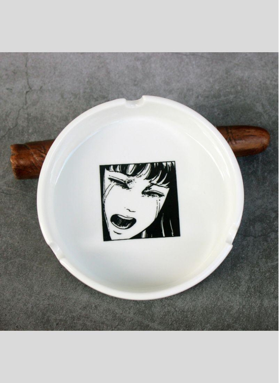 Round ceramic ashtray-Black / P3