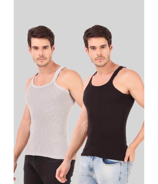 Hap Kings - Multi Cotton Mens Vest ( Pack of 2 ) - None