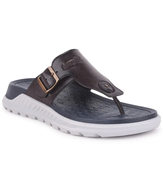 Liberty Brown Mens Thong Flip Flop - None