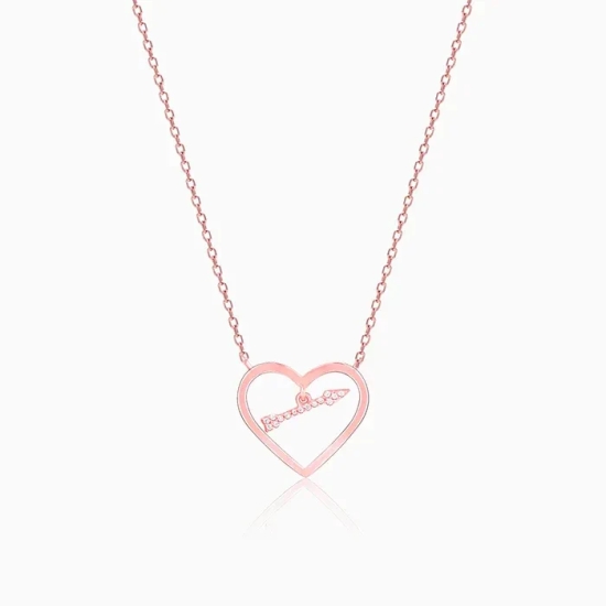 Rose Gold Heartstrings Necklace