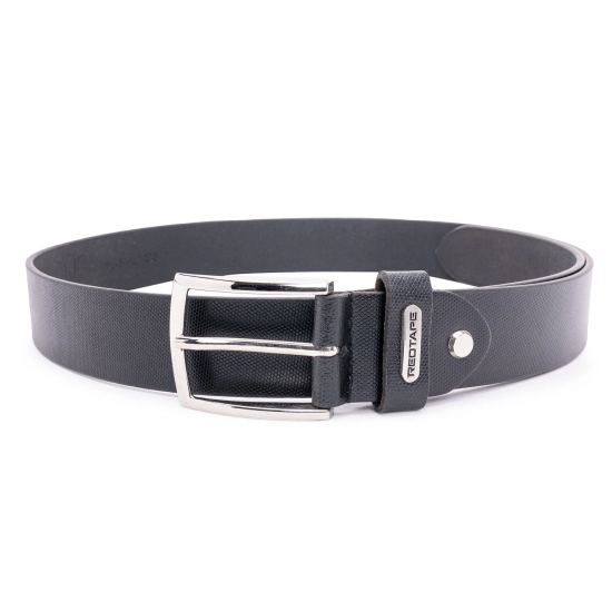 Red Tape Formal Black Leather Belt For Men | Textured Leather Belt | Classic and Durable