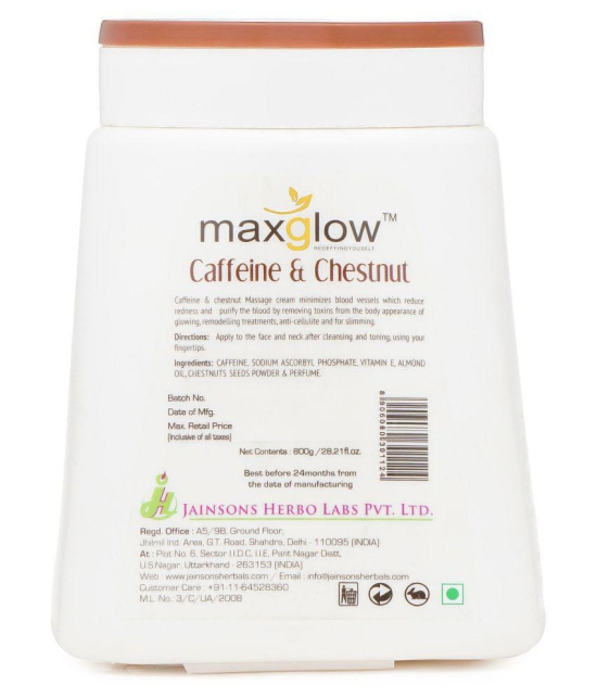 MaxGlow CAFFEINE AND CHESTNUT CREAM Day Cream 800 gm