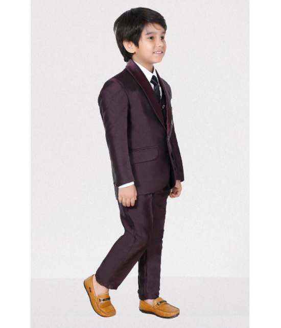 DKGF Fashion - Wine Polyester Boys Suit ( Pack of 1 ) - None