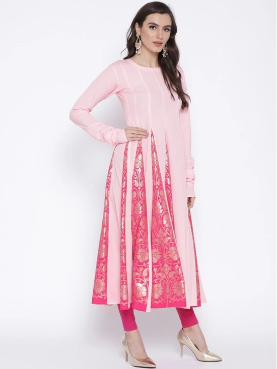 Women Pink Printed Anarkali Kurta