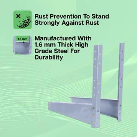 Croma Bracket For Air Conditioner (Powder Coating Process, Grey)