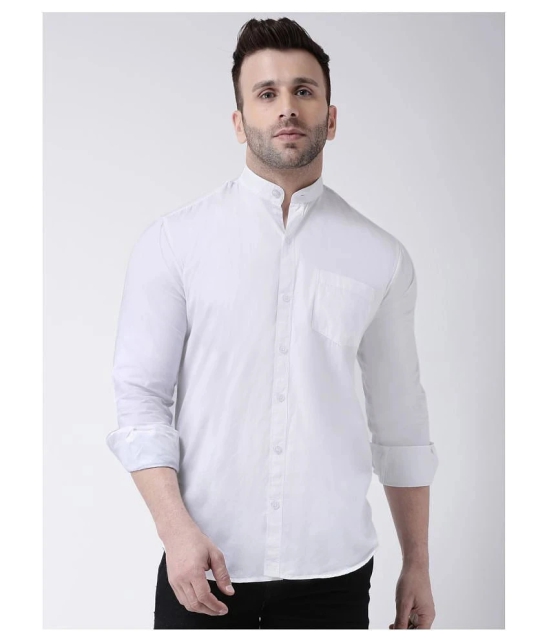 Hangup Cotton Slim Fit Mens Casual Shirt - White ( Pack of 1 ) - None