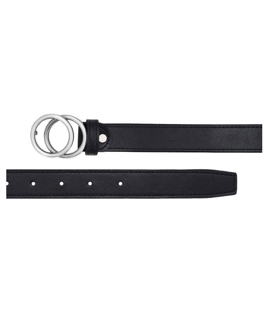 Zacharias Black Faux Leather Casual Belt - None