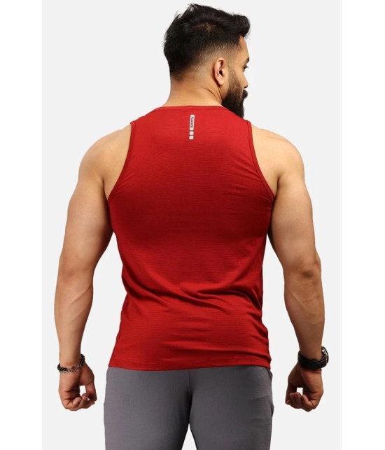 Fuaark - Maroon Polyester Regular Fit Mens Tanks ( Pack of 1 ) - None