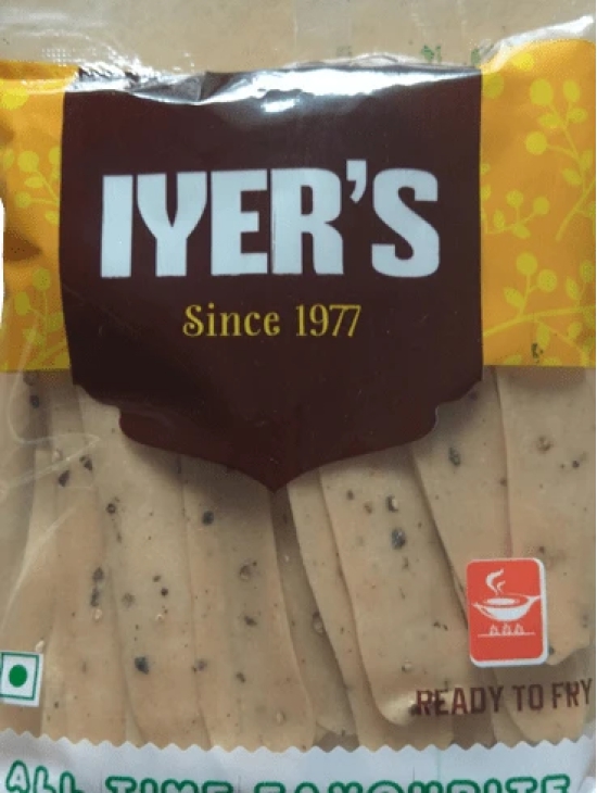 Iyers Masala Papad Long Chips, 120 Gm