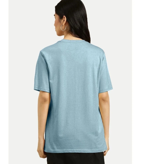 Radprix Blue Cotton Blend Regular Fit Womens T-Shirt ( Pack of 1 ) - None