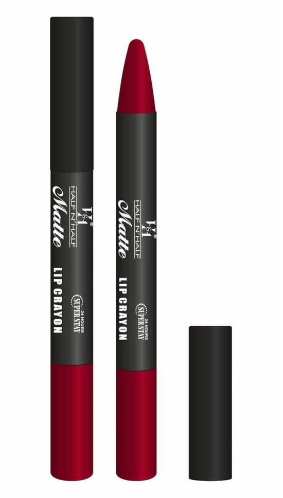 Buy 1 Get 1 Free! Half N' Half Crayon Lipstick 05-Deep Maroon (Matte)