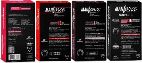 MANFORCE Mankind Condoms Combo Pack (Strawberry Chocolate Litchi Sunny Flavoured)- 10 Pieces (Pack of 4) Condom (Set of 4 40 Sheets)