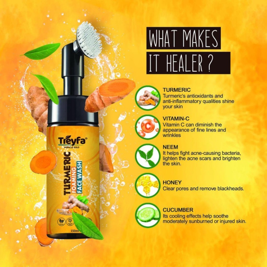 Treyfa turmeric vitamin C face wash