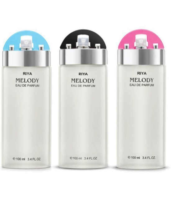 Riya Melody Sea Green & Melody Black & Melody Pink  Eau De Parfum (EDP) For Unisex 300 ( Pack of 3 )