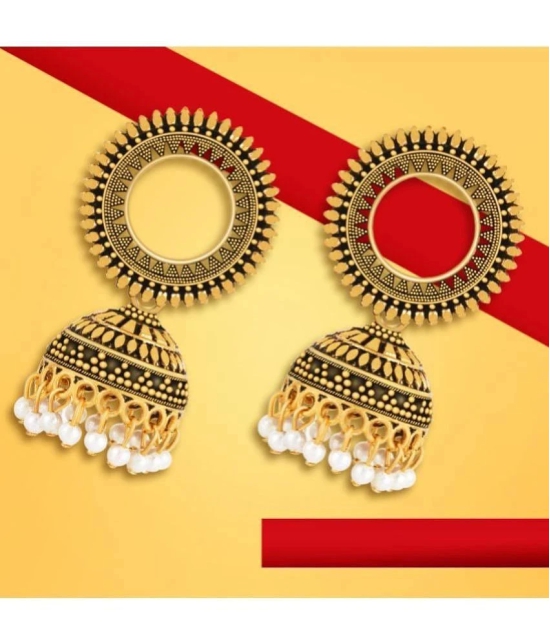 FASHION FRILL - Gold Jhumki Earrings ( Pack of 1 ) - Gold