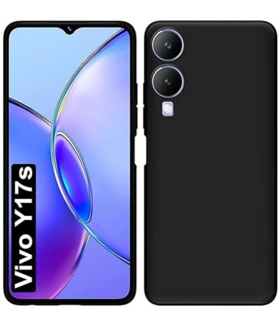 Case Vault Covers Silicon Soft cases Compatible For Silicon Vivo Y17s 4G ( Pack of 1 ) - Black