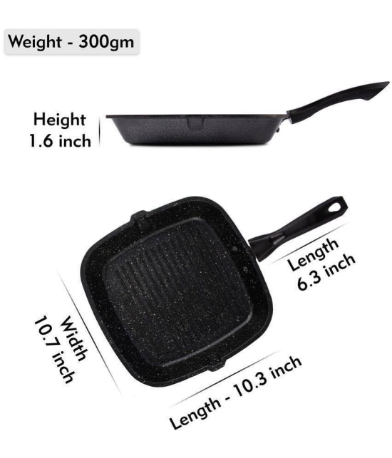 HomePro Non-Stick Set, Grill Pan 26 cm, Appa Chetty 22.5 cm (Pack of 2)