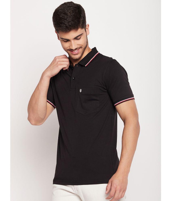 UNIBERRY - Black Cotton Blend Regular Fit Mens Polo T Shirt ( Pack of 1 ) - None