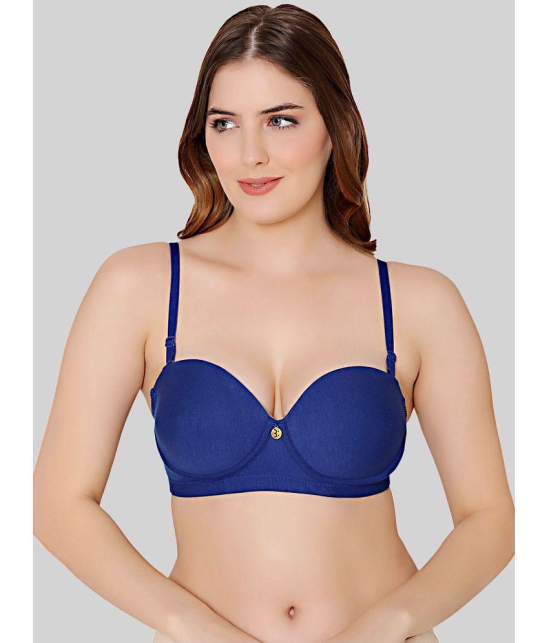 Bodycare Blue Cotton Heavily Padded Womens Everyday Bra ( Pack of 1 ) - None