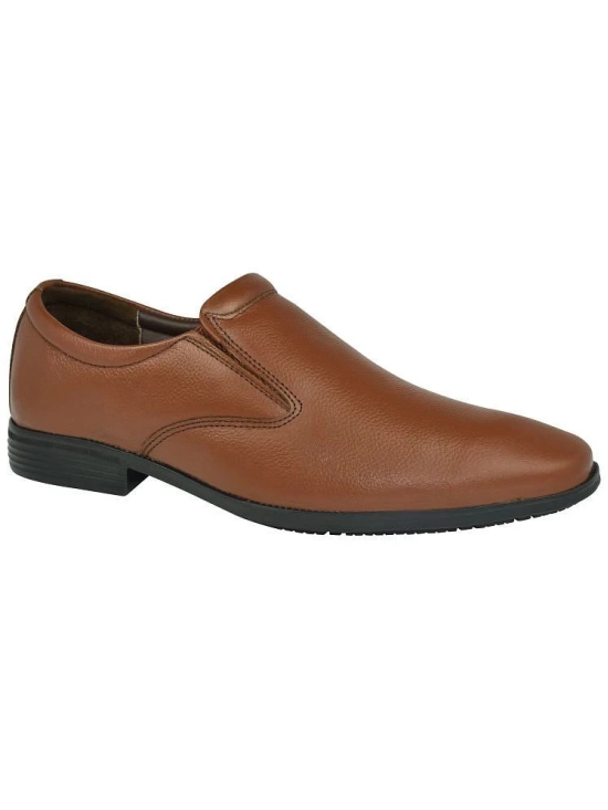 Ajanta Tan Mens Slip On Formal Shoes - None