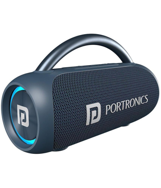 Portronics Radiant 30 W Bluetooth Speaker Bluetooth V 5.3 with USB,Aux Playback Time 6 hrs Blue - Blue