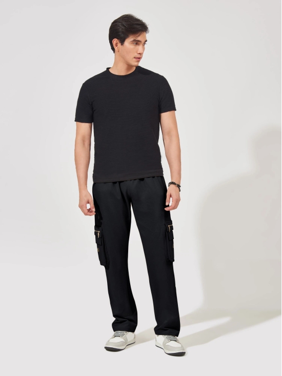 Baggy Side Zip Pocket Black Cargo-M / Black