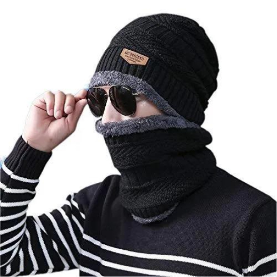 WINTER SPECIAL SOFT WOOLEN SCARF & CAP (FOR MEN AND WOMEN)-Free Size