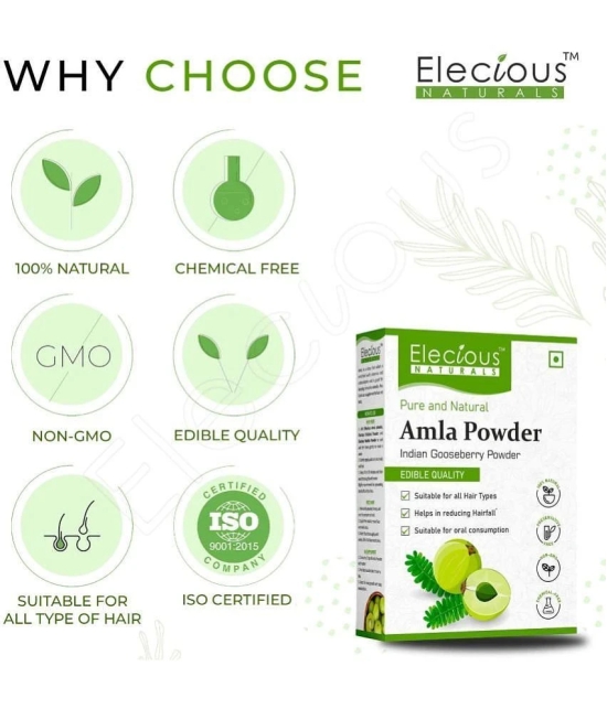 Elecious Amla Indian Gooseberry Powder For Hair Growth, 250g, Drinking & Eating (Unscented)