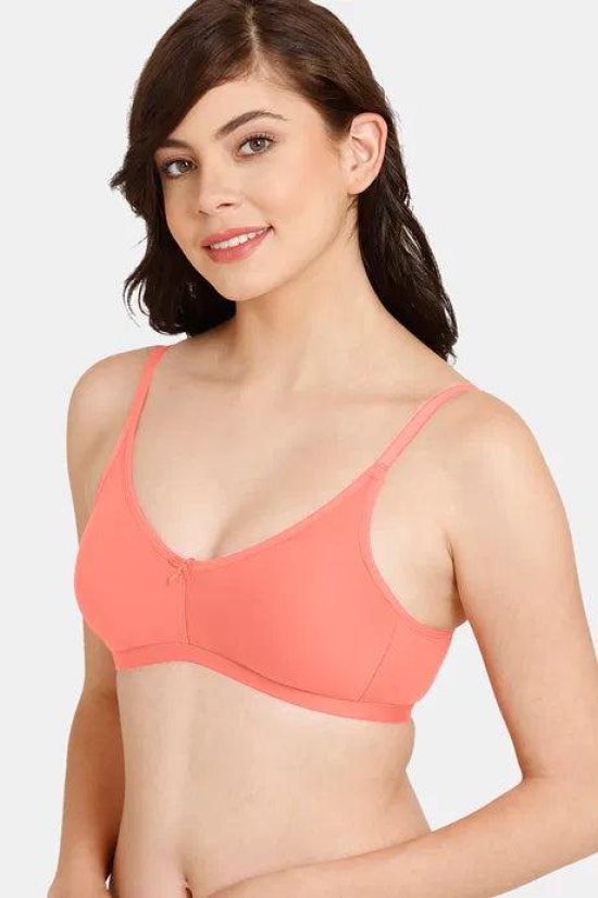 Zivame Rosaline Everyday Anti-Microbial Double Layered Non Wired 3/4th Coverage T-Shirt Bra ZI1885-36C / Black