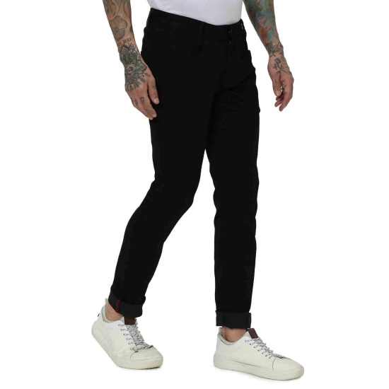 Mens Black Cotton Skinny Fit Originals Stretch Jeans