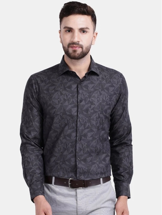 Premium Geometric Printed Cotton Formal Shirt