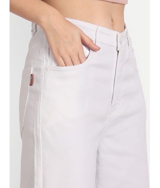 AngelFab - White Denim Flared Women''s Jeans ( Pack of 1 ) - None