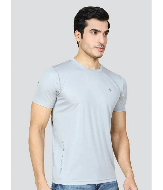 Supersquad Polyester Regular Fit Solid Half Sleeves Mens T-Shirt - Light Grey ( Pack of 1 ) - None