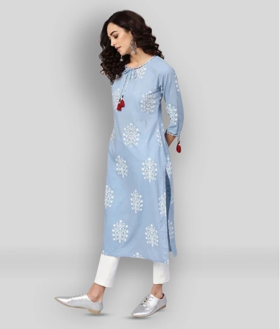 Yash Gallery - Multicolor Cotton Womens Straight Kurti - XXL