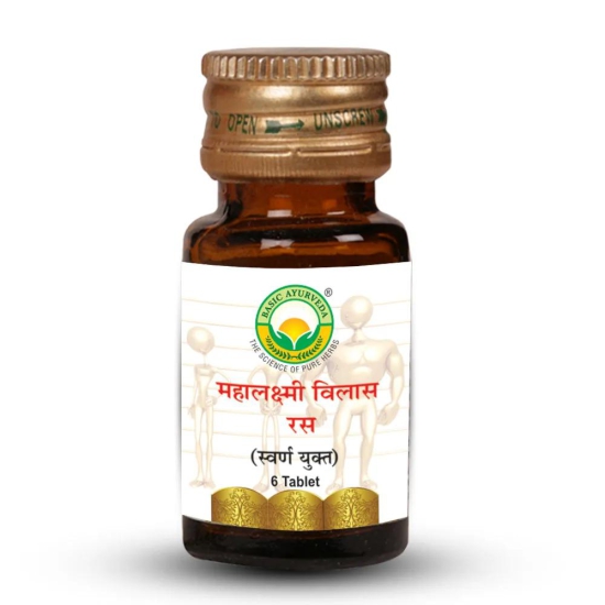 Basic Ayurveda Mahalakshmi Vilas Ras with Gold-6 Tablet