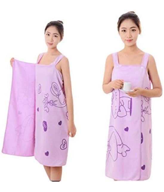 Akhil's - Purple Free Size Bathrobe ( Pack of 1 )