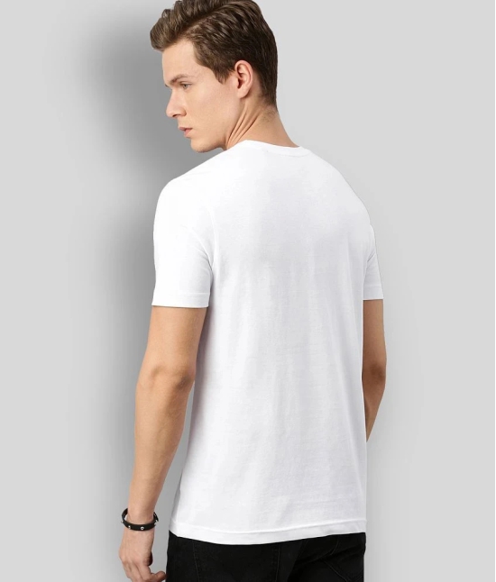 Huetrap - White Cotton Regular Fit Mens T-Shirt ( Pack of 1 ) - None