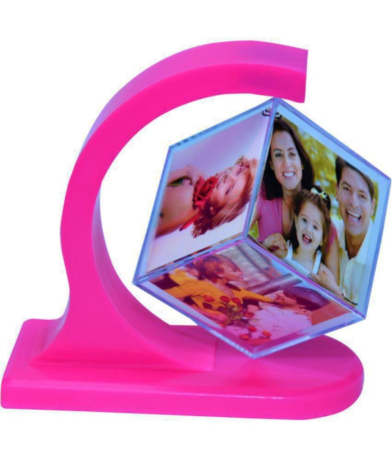 Sigaram Plastic TableTop Pink Photo Album - Pack of 1